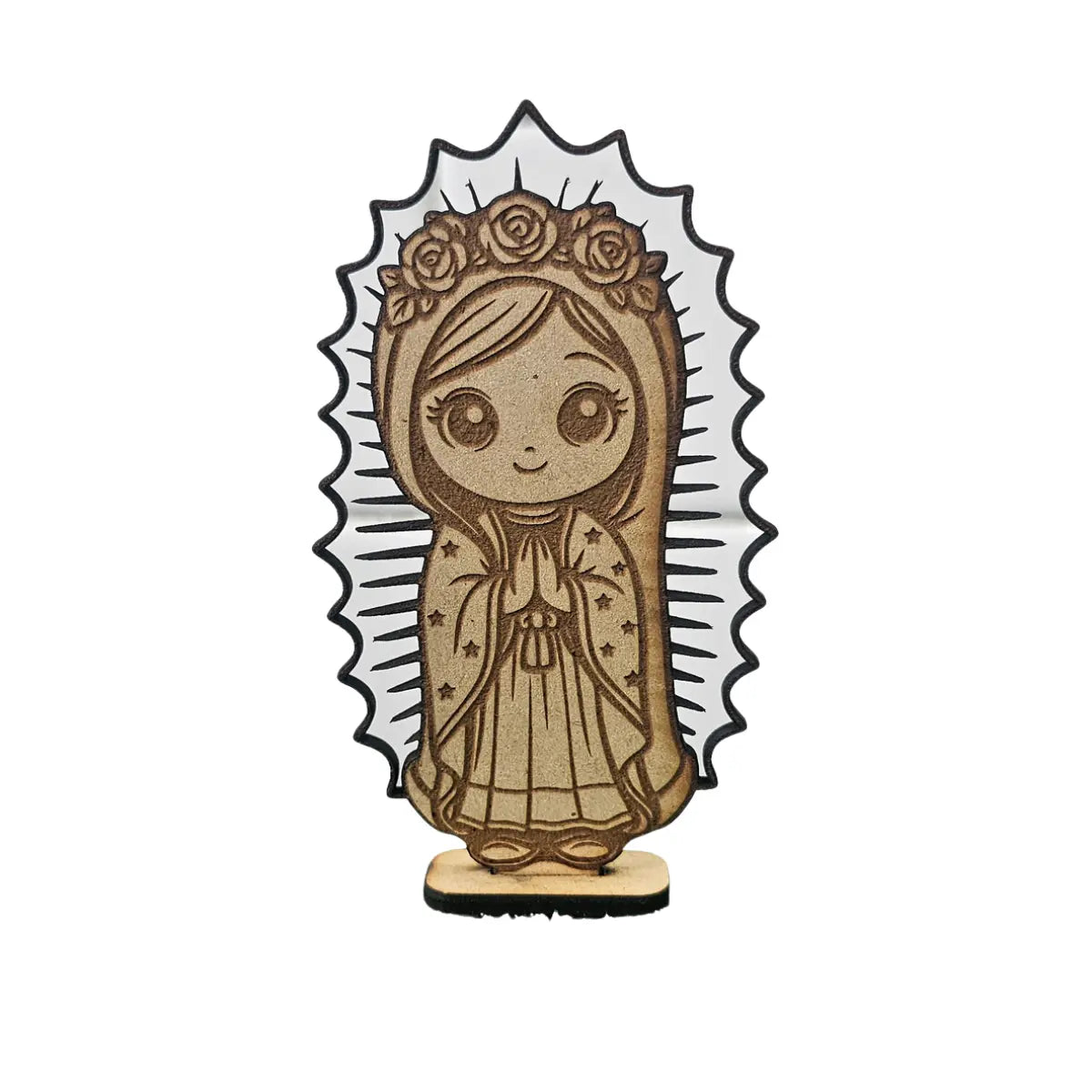 Virgencita de Madera 10.5 cm Corte Láser | MDF | RKhome