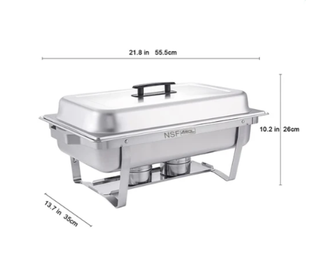 Chafer Bufetera AROL Plegable con 4 Insertos 1/4 | 9.5 Lts NSF