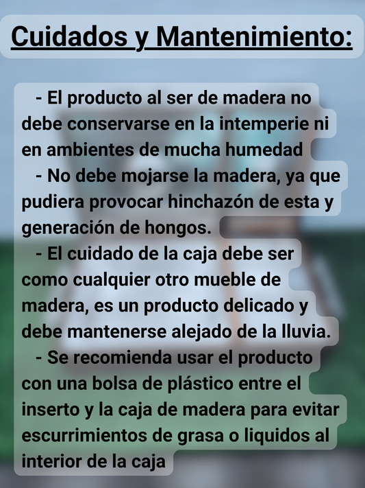 Precauciones en el uso de las cajas de madera