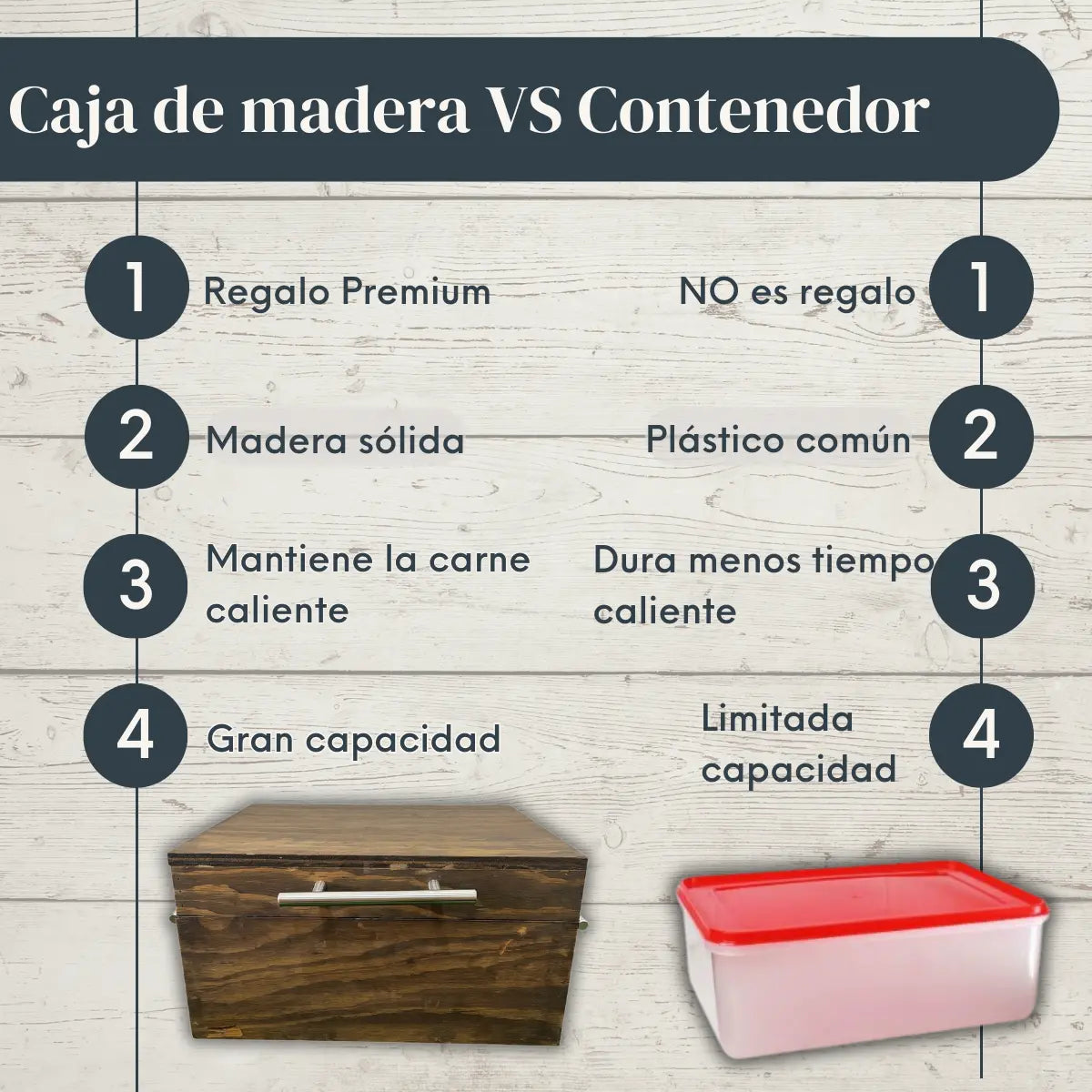 Caja de Pino Veteado