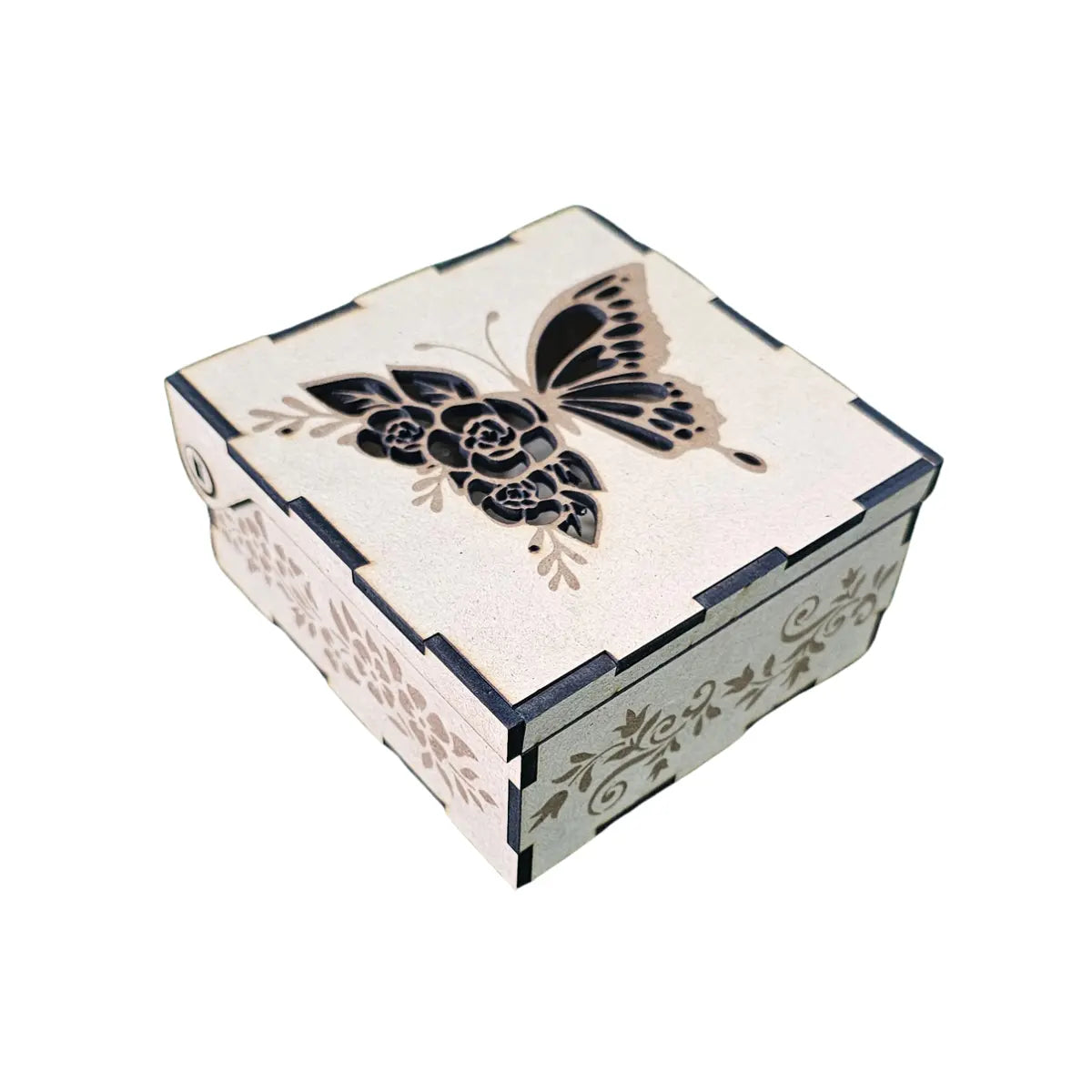 Caja Decorativa de Madera 10x10 cm Corte Láser | MDF | RKhome