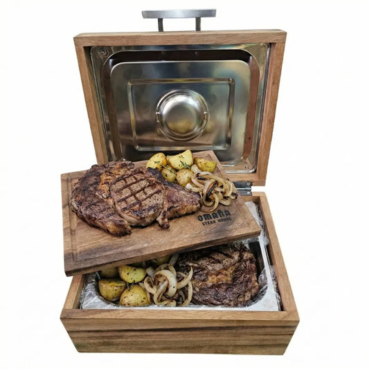 Caja Sencilla de Parota Sólida con Tabla de Picar