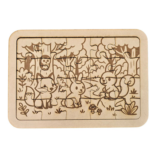 Rompecabezas Personalizado 20 Piezas 25x18 cm – Corte y Grabado Láser