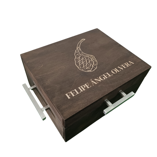 Caja madera pino premium grabado personalizado RKhome