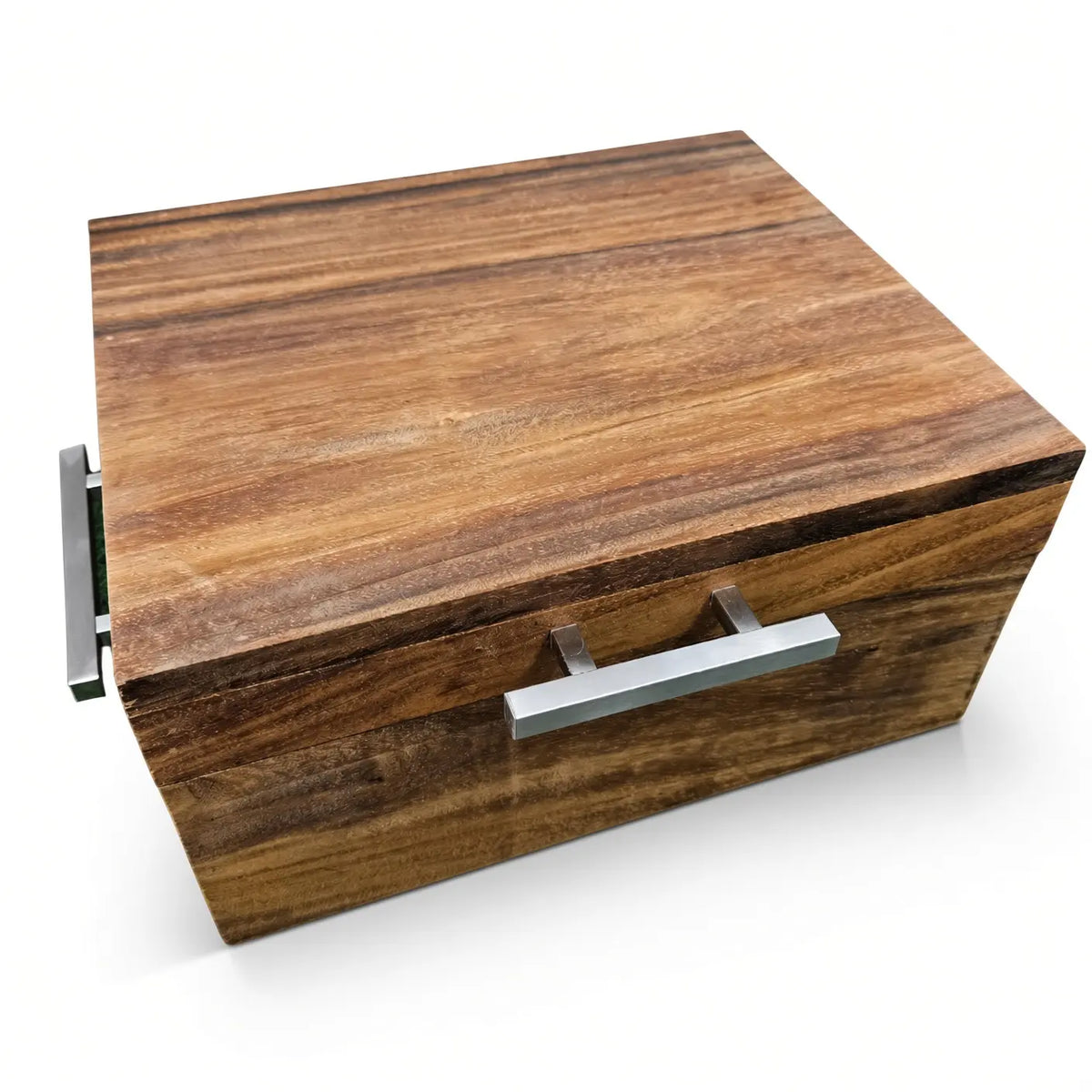 Caja de Parota Sólida para Carne Asada + Tabla de Picar | Grabado Láser Incluido | RKhome