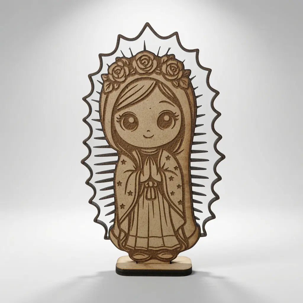 Virgencita de Madera 10.5 cm Corte Láser | MDF | RKhome