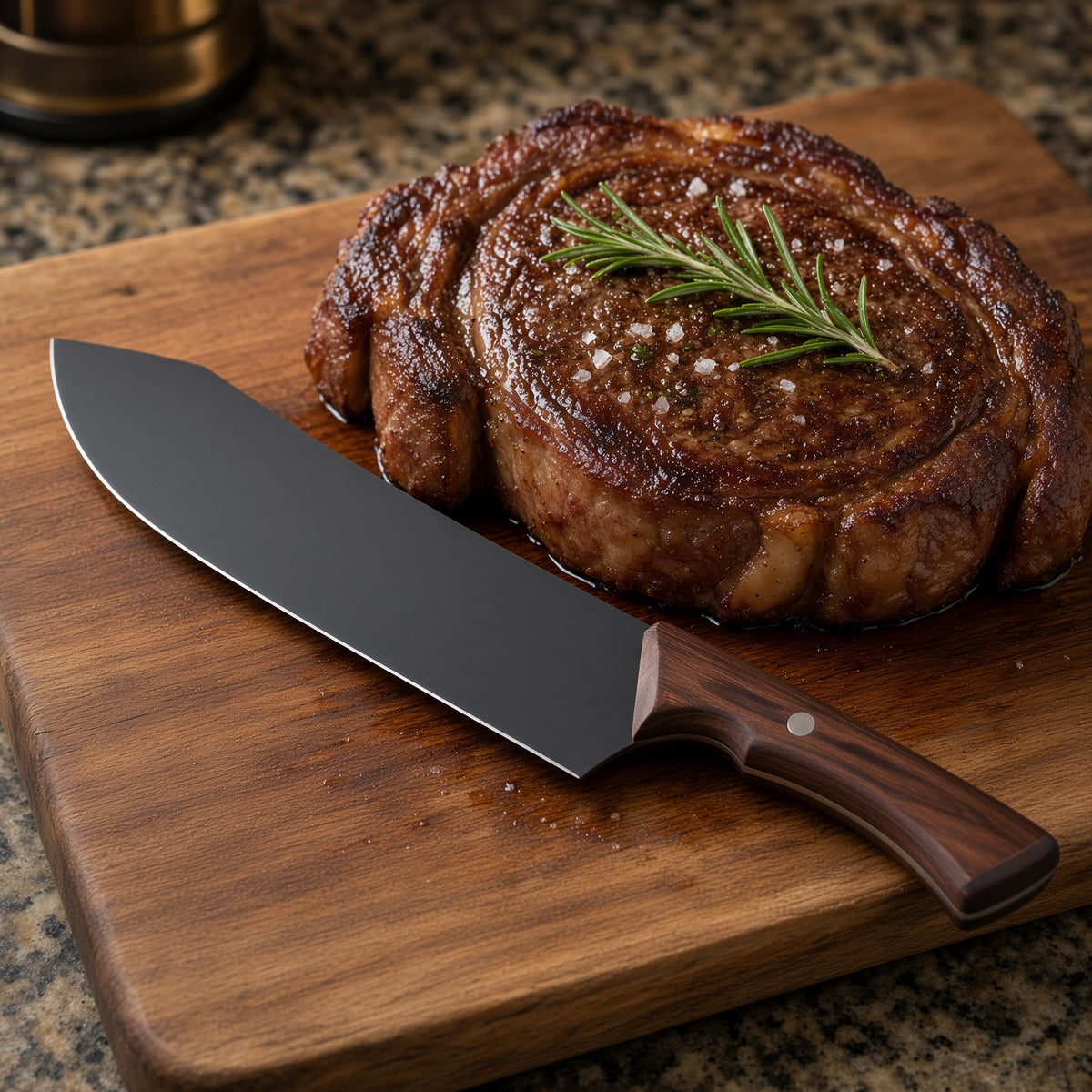 Cuchillo para Carne Tramontina Churrasco Black 10" | Acero Oscurecido + Mango Madera