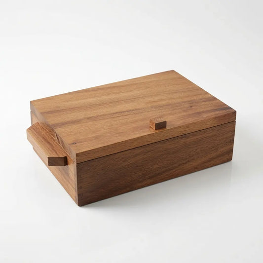 Caja de Parota Sólida para Restaurantes y Hoteles | Inserto de Acero Inoxidable | RKhome