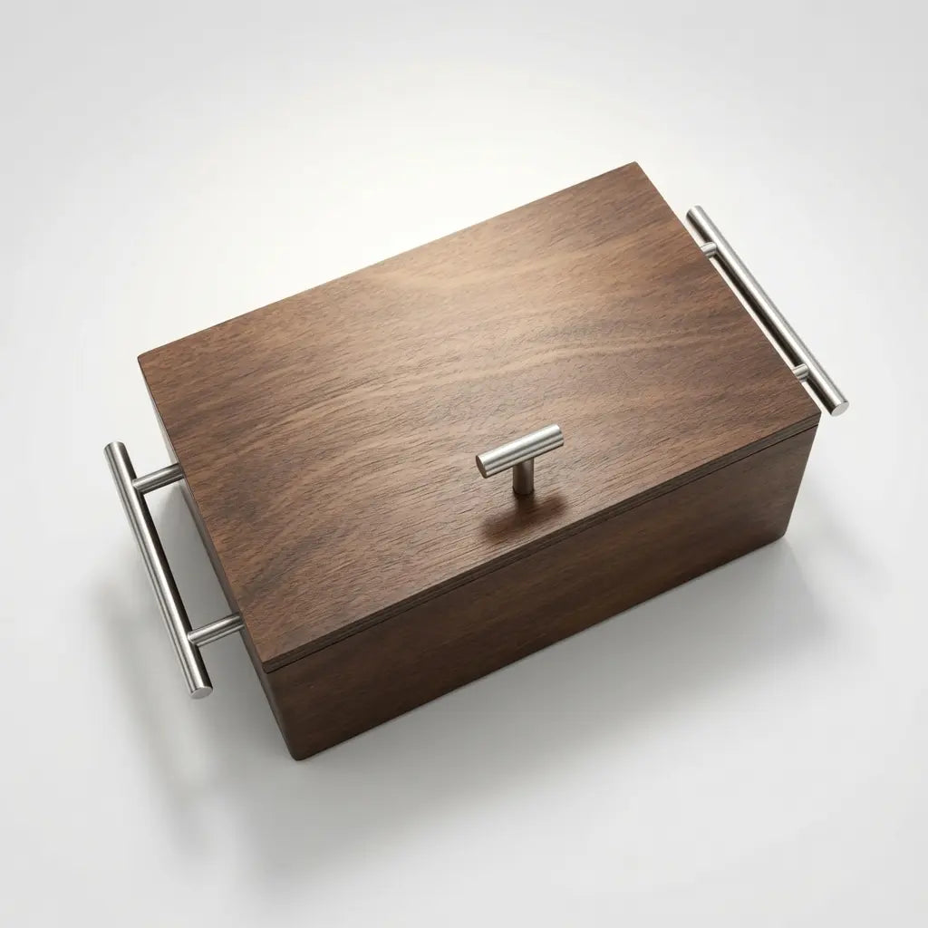 Caja de Okume para Restaurantes y Hoteles | Inserto de Acero Inoxidable | RKhome