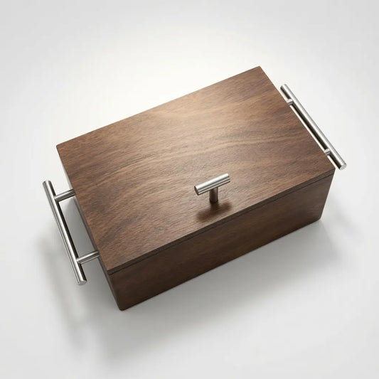 Caja de Okume para Restaurantes y Hoteles | Inserto de Acero Inoxidable | RKhome