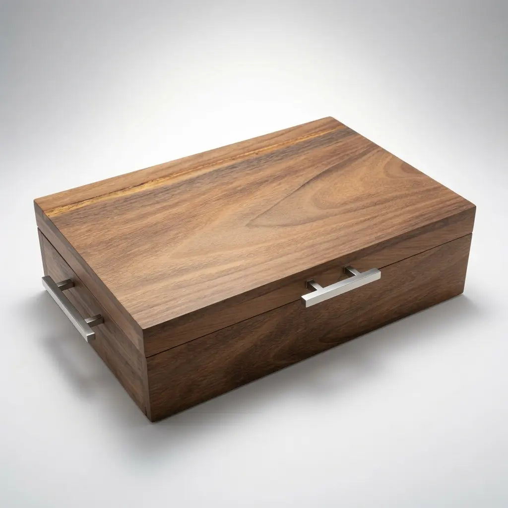 Caja de Parota Sólida para Eventos 9 kg Triple Inserto | Grabado Láser Incluido | RKhome