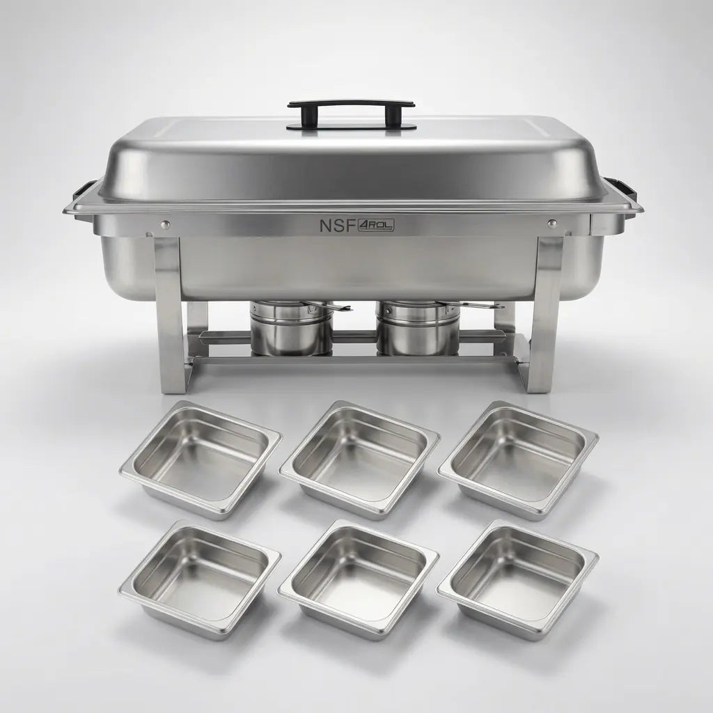 Chafer Bufetera Plegable AROL 6 Insertos 1/6 | Certificación NSF | 9.5 Litros | RKhome
