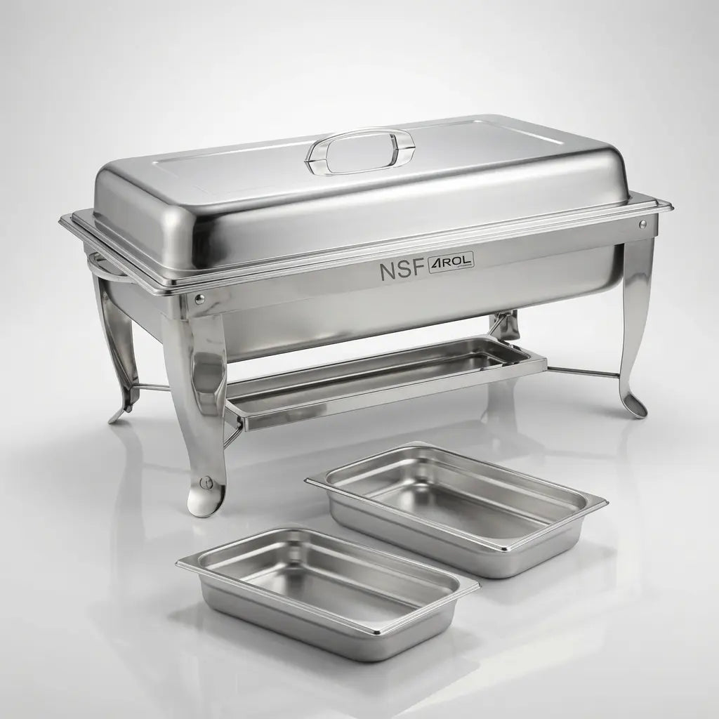 Chafer Bufetera AROL Reforzado 2 Insertos 1/2 | 9.5 Litros NSF | RKhome