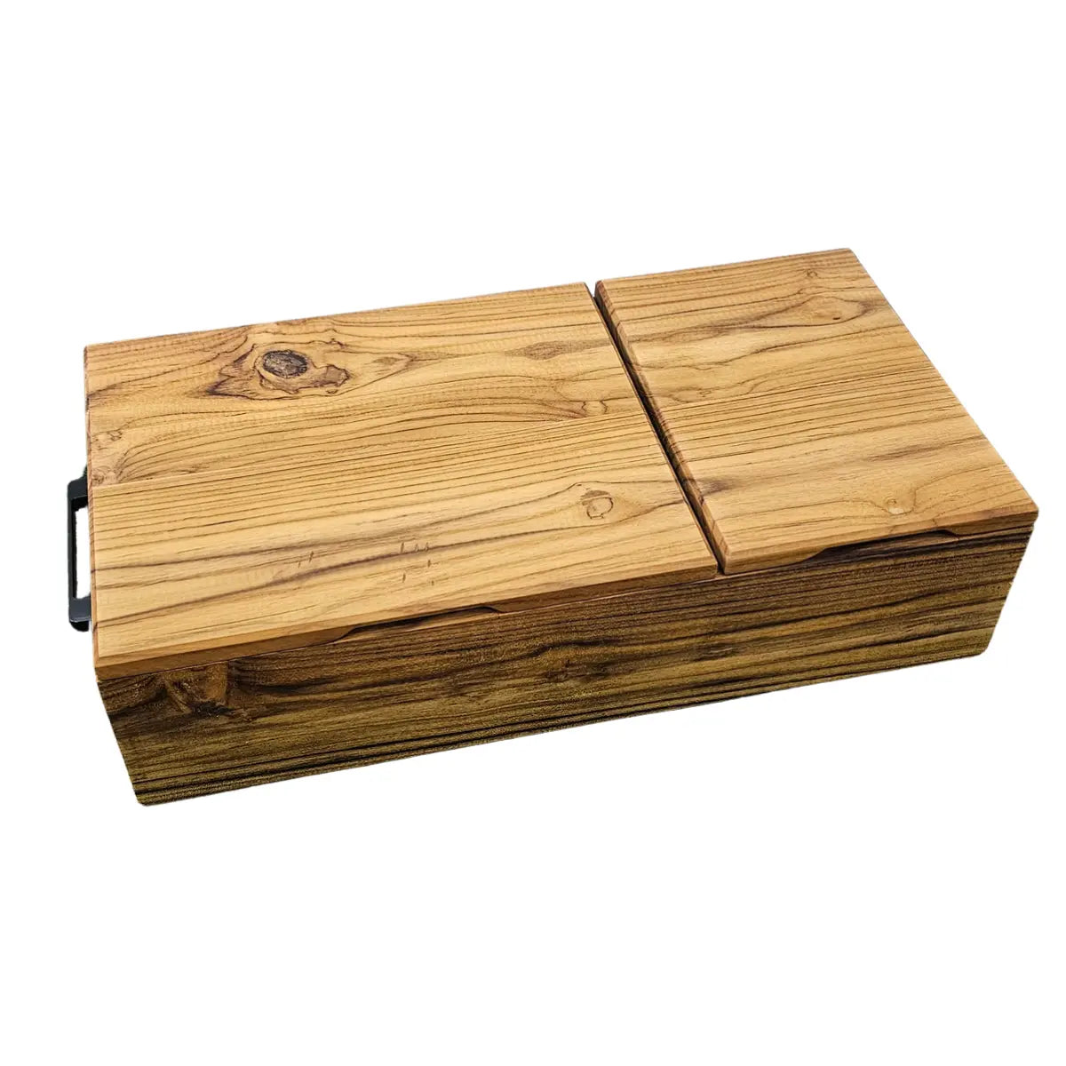 Caja de Teca Sólida Doble para Carne Asada | Grabado Láser Incluido | RKhome