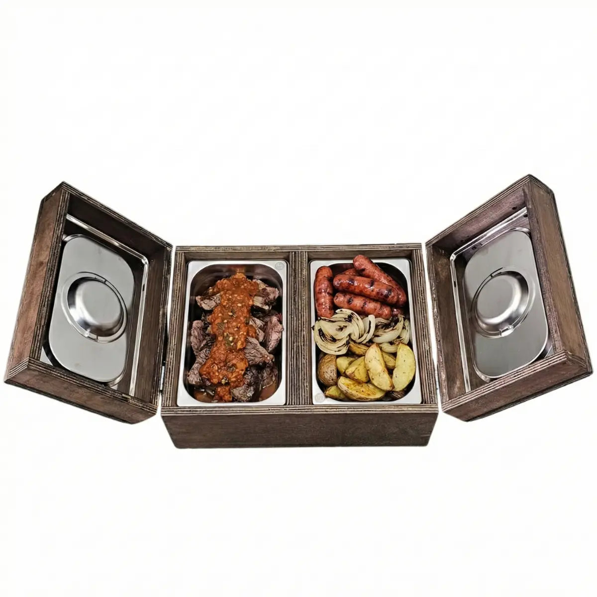 Caja de Okume de Doble Apertura