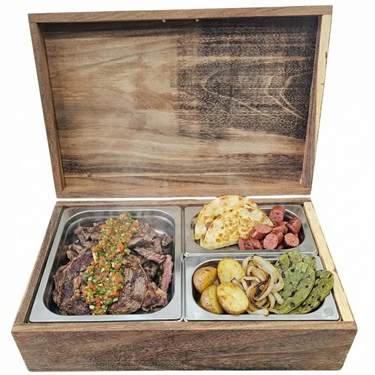 Caja de Parota Sólida para Eventos