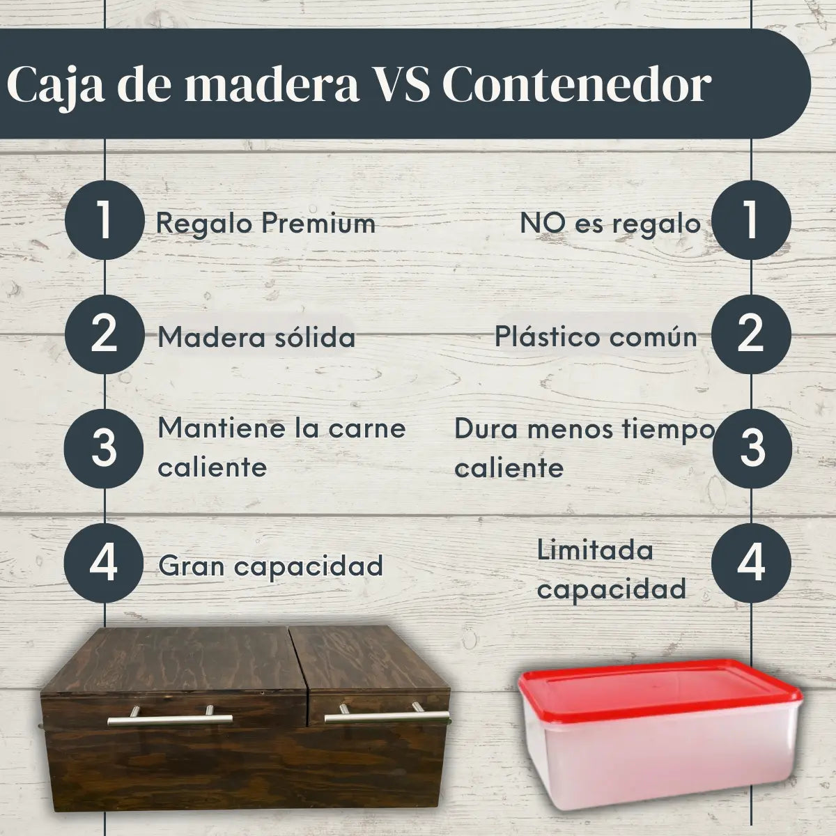 Mega Caja de Pino Veteado