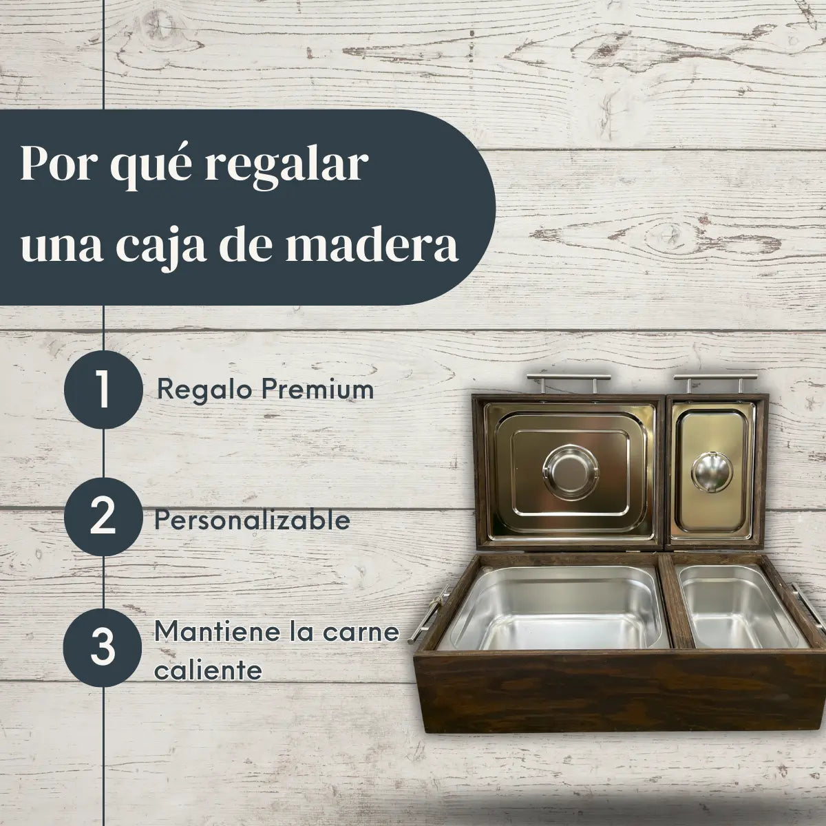 Mega Caja de Pino Veteado