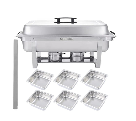 Chafer Bufetera Plegable AROL con 6 Insertos 1/6 | Certificación NSF | 9.5 Litros