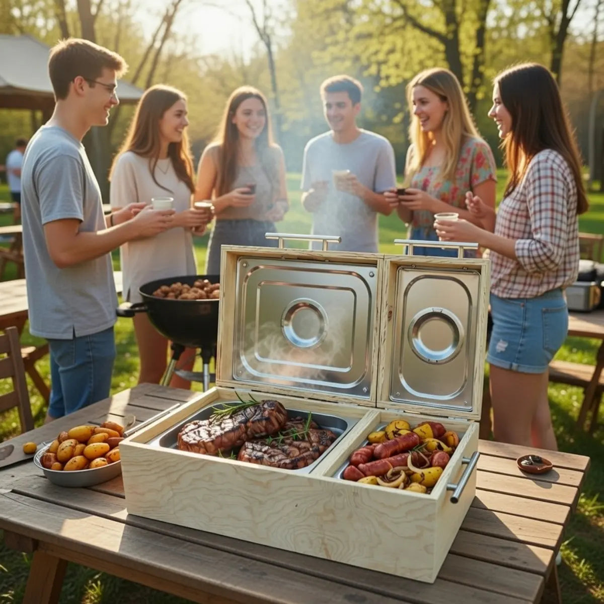 Caja Mega de Pino Natural