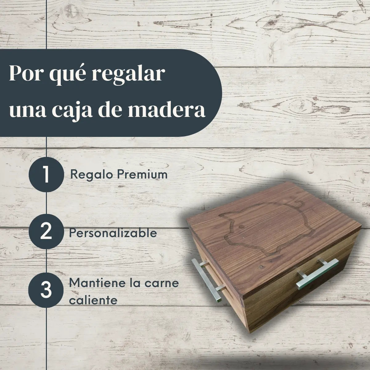 Caja de madera de Nogal