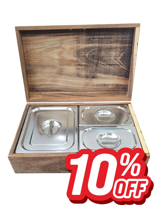 Caja de Parota Sólida para Eventos