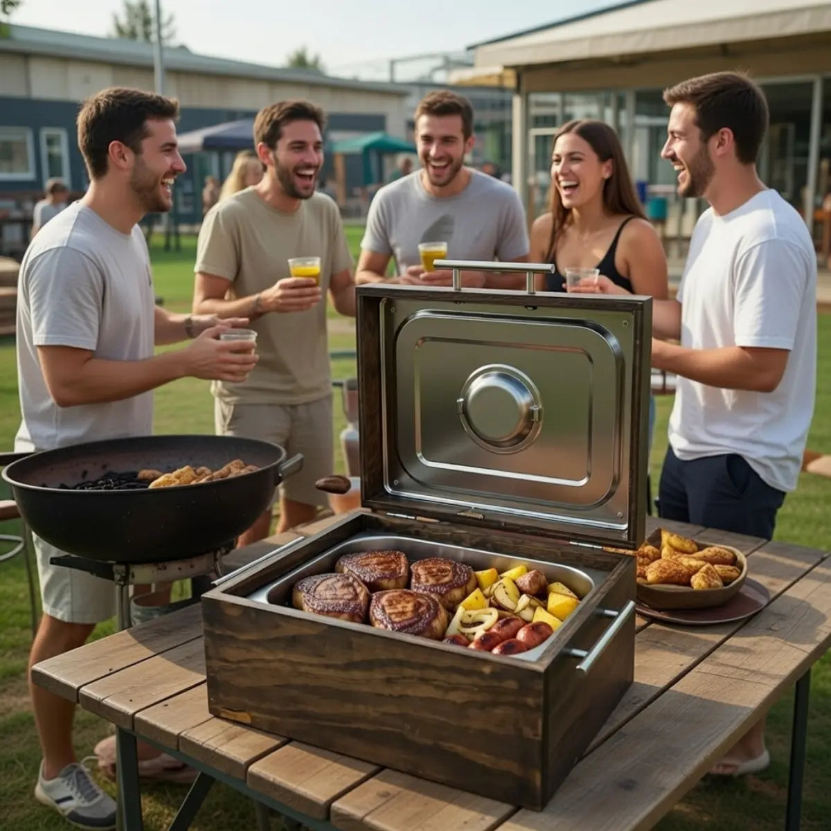 Caja de Pino Veteado