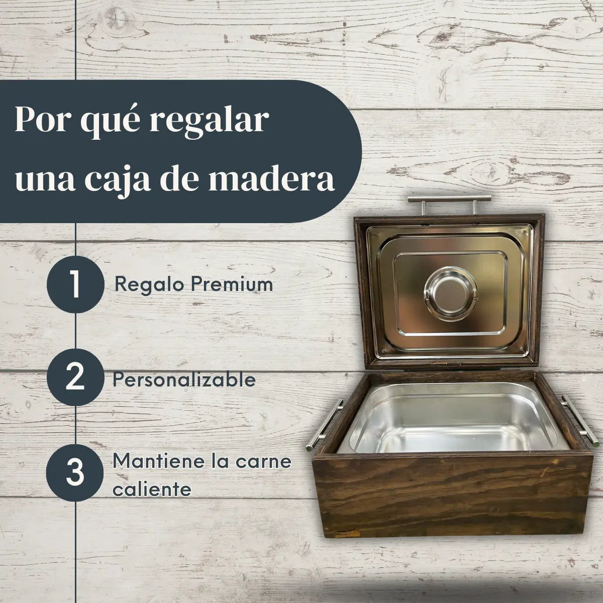 Caja de Pino Veteado